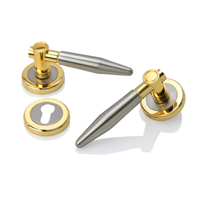Brass Rose Handle DBRH 1851 Silver Gold