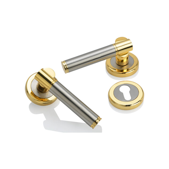 Brass Rose Handle DBRH 1852 Silver Gold