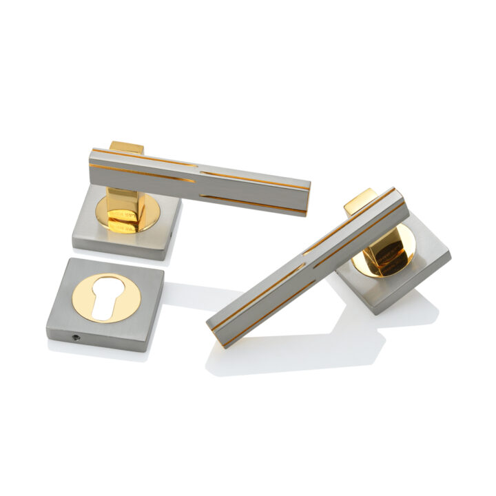 Brass Rose Handle DBRH 1854 Silver Gold
